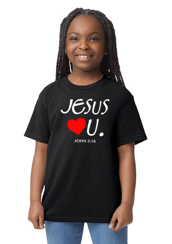 Jesus Loves U Youth Unisex T-Shirt