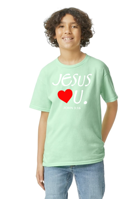 Jesus Loves U Youth Unisex T-Shirt
